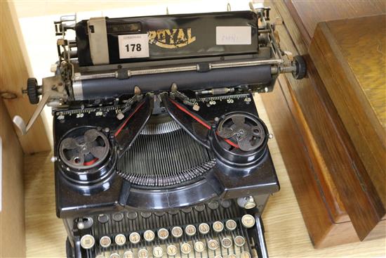 A 1920s typewriter width 39cm height 38cm
